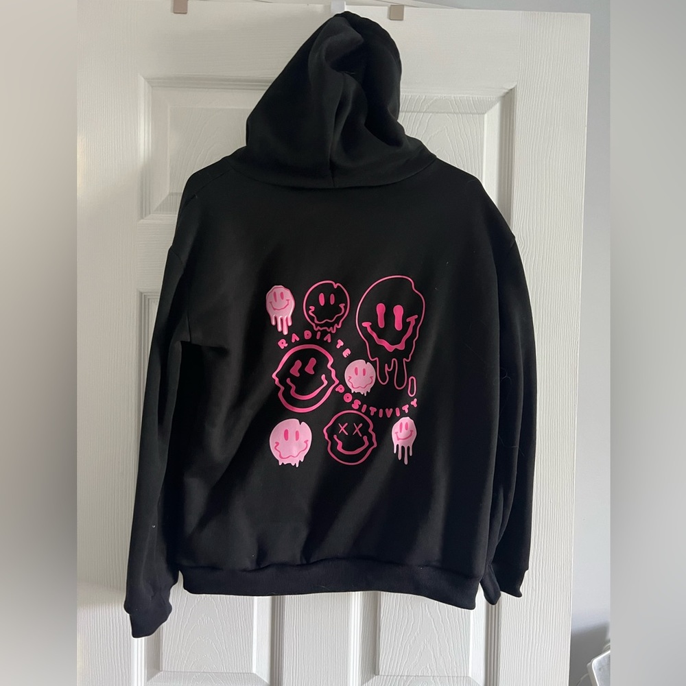 Graphic black hoodie